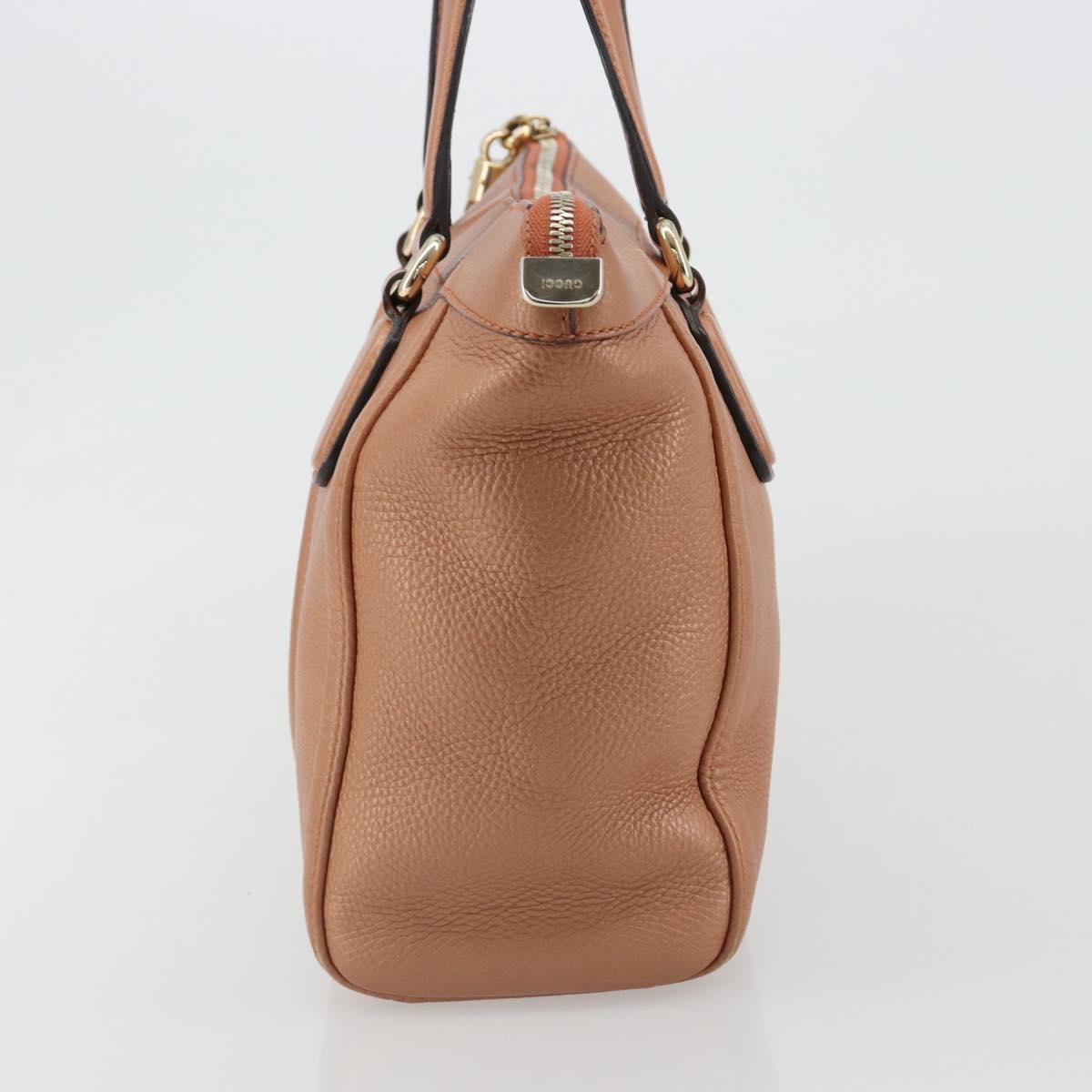 GUCCI Soho Tote Bag Leather Orange Gold 282307 Auth ep14774A