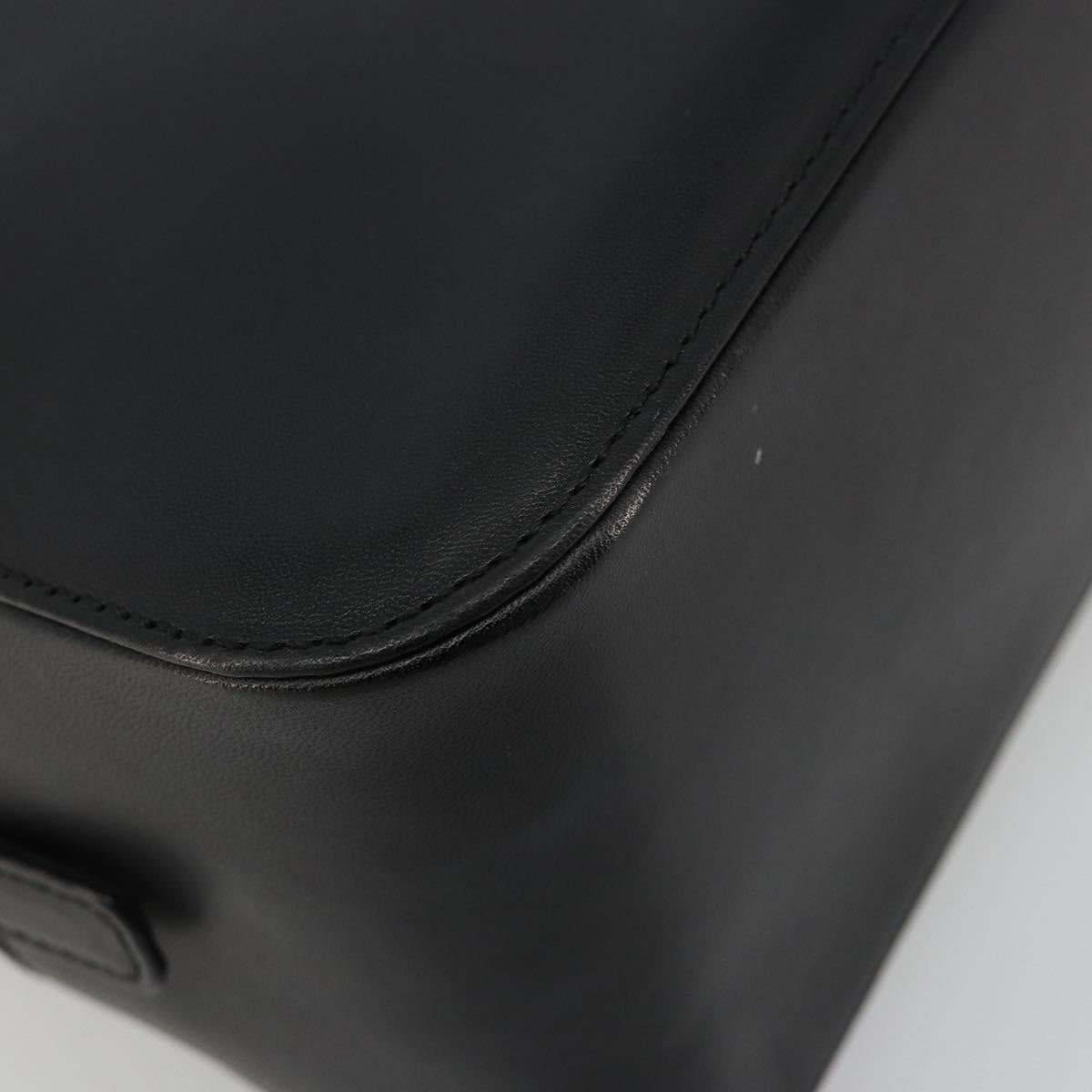 BURBERRY Hand Bag Leather Black Silver Auth ep14775A