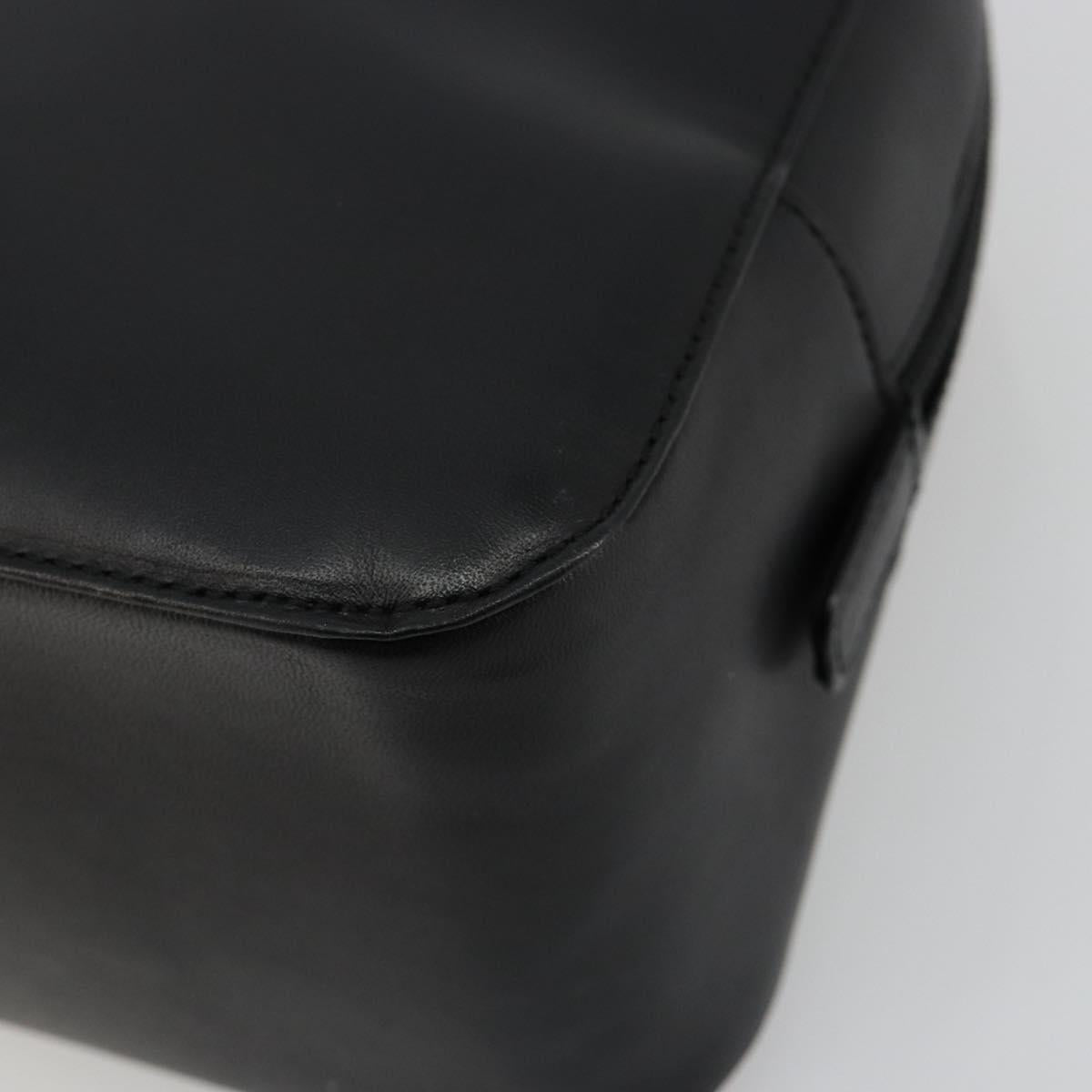 BURBERRY Hand Bag Leather Black Silver Auth ep14775A