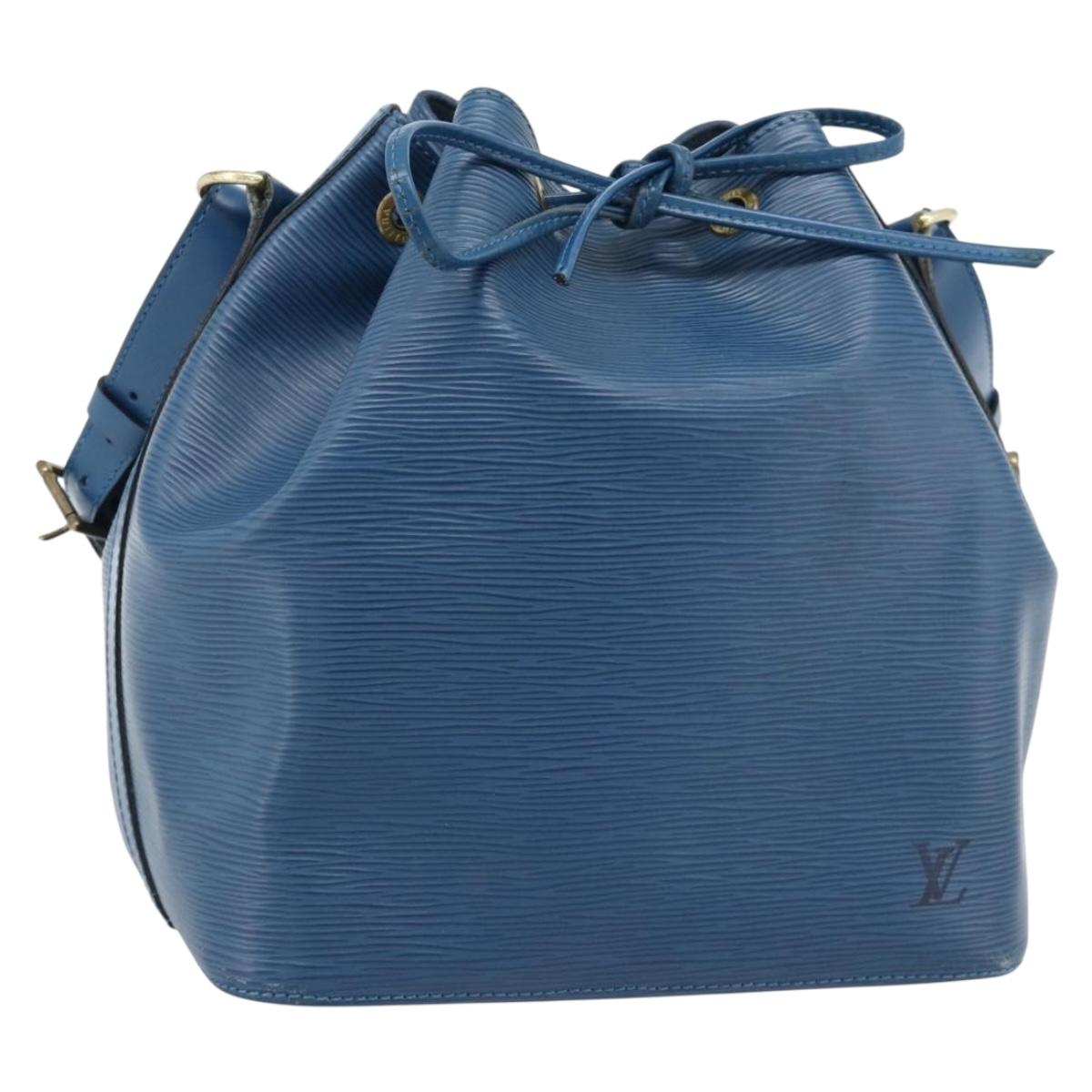LOUIS VUITTON Epi Petit Noe Shoulder Bag Blue M44105 LV Auth ep14776