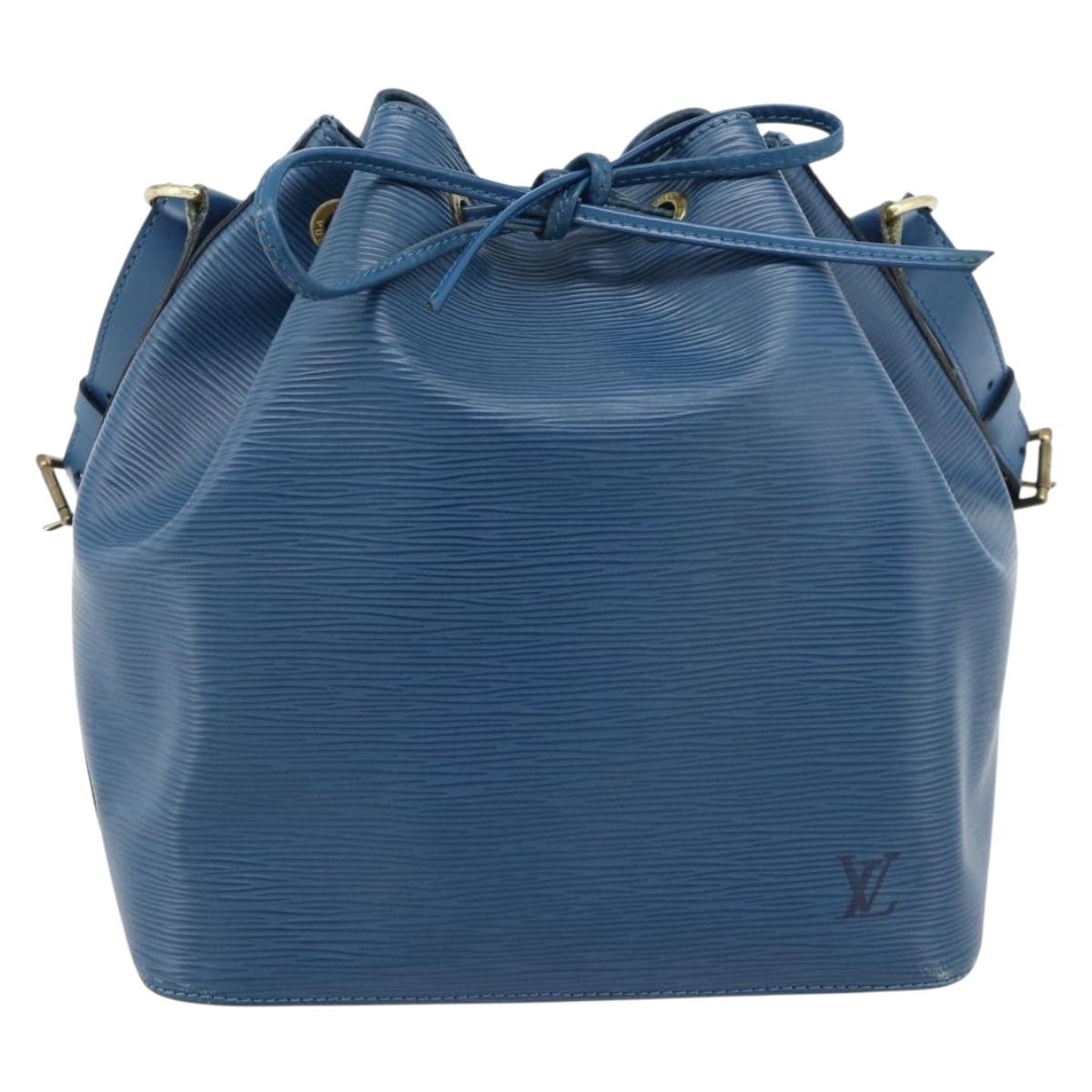 LOUIS VUITTON Epi Petit Noe Shoulder Bag Blue M44105 LV Auth ep14776