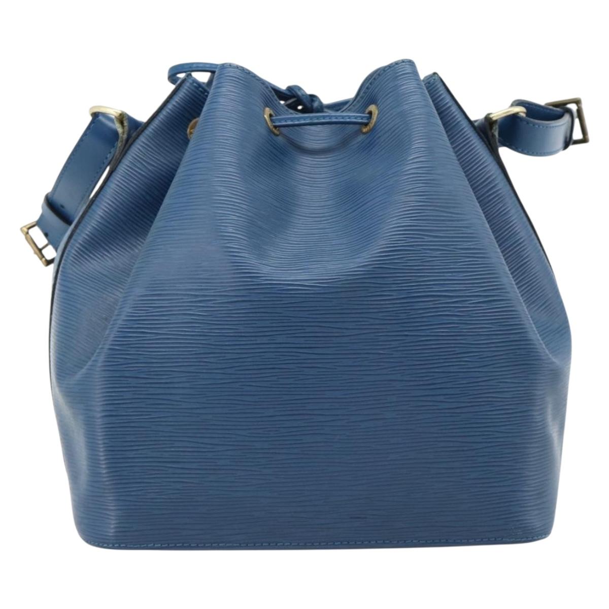LOUIS VUITTON Epi Petit Noe Shoulder Bag Blue M44105 LV Auth ep14776