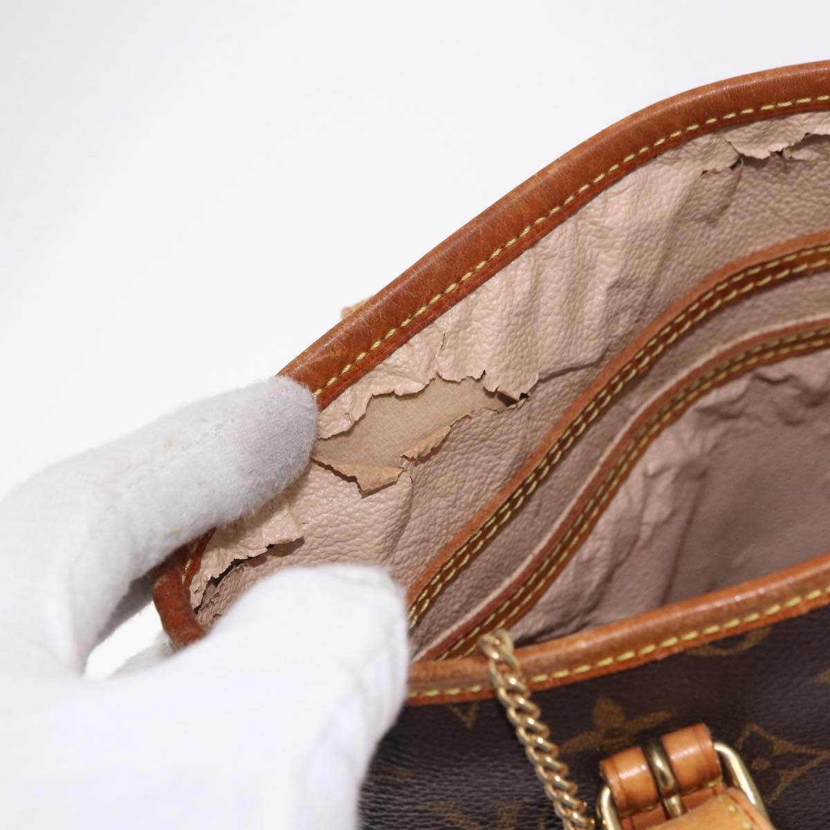 LOUIS VUITTON Monogram Bucket PM Shoulder Bag M42238 LV Auth ep14782