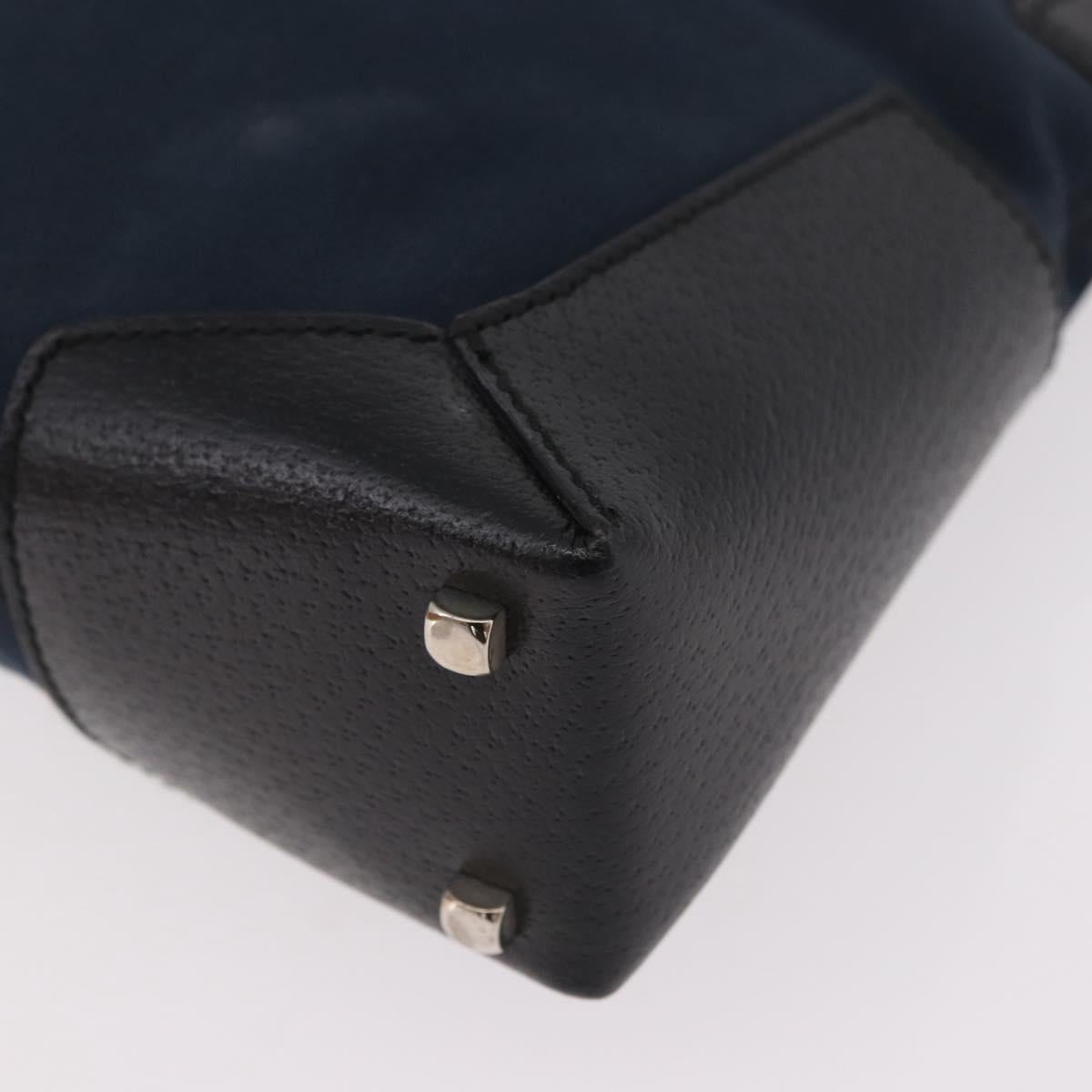 Salvatore Ferragamo Shoulder Bag Canvas Navy Auth ep14784