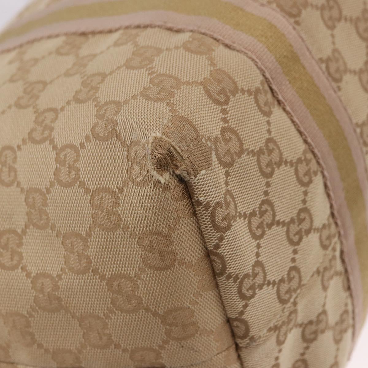 GUCCI GG Canvas Tote Bag Beige Gold 139260 Auth ep14785