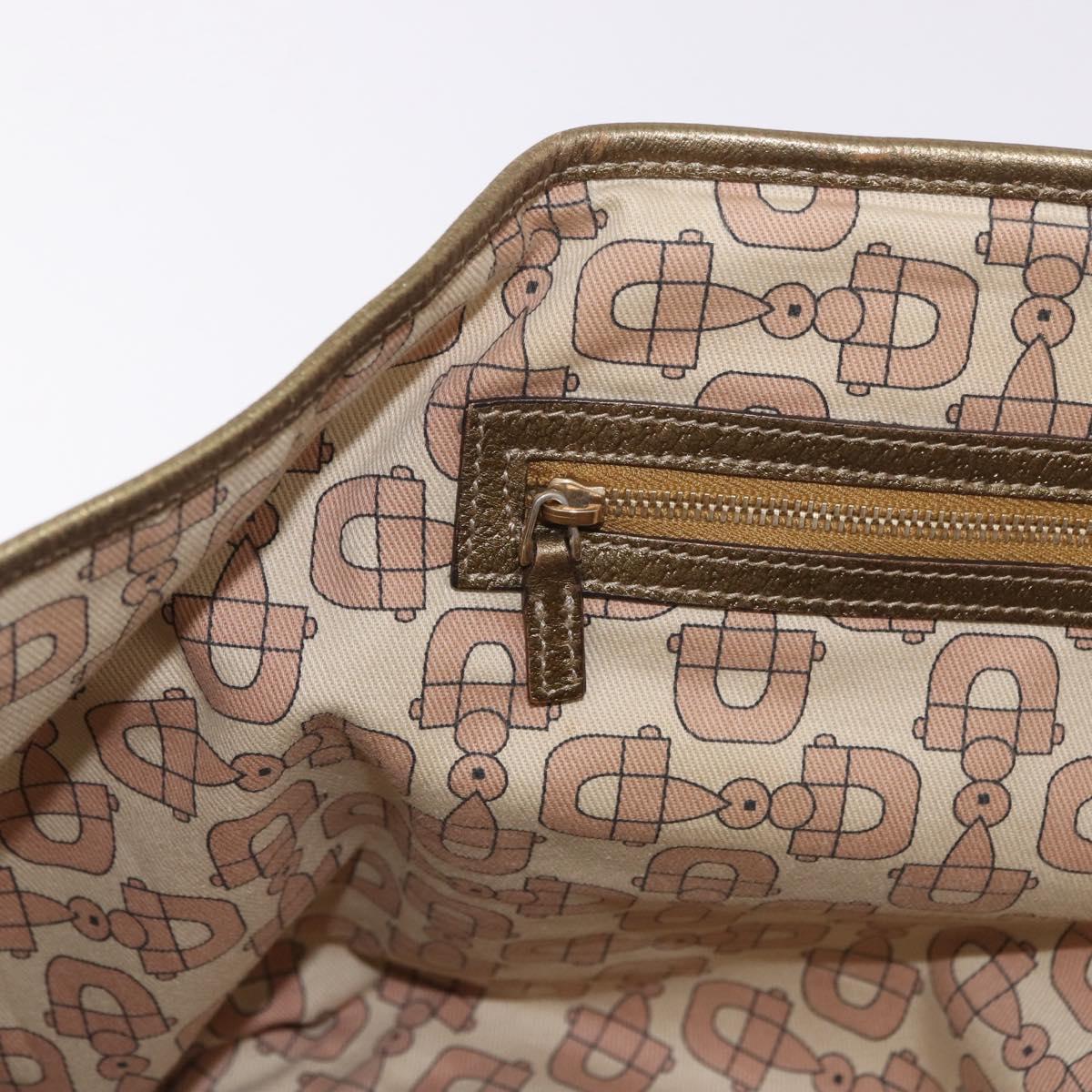 GUCCI GG Canvas Tote Bag Beige Gold 139260 Auth ep14785