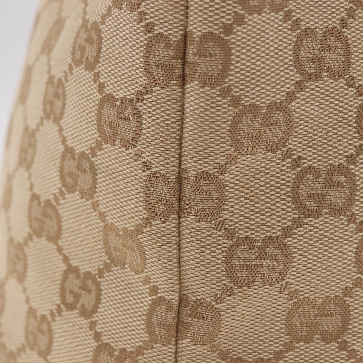 GUCCI GG Canvas Tote Bag Beige Gold 139260 Auth ep14785