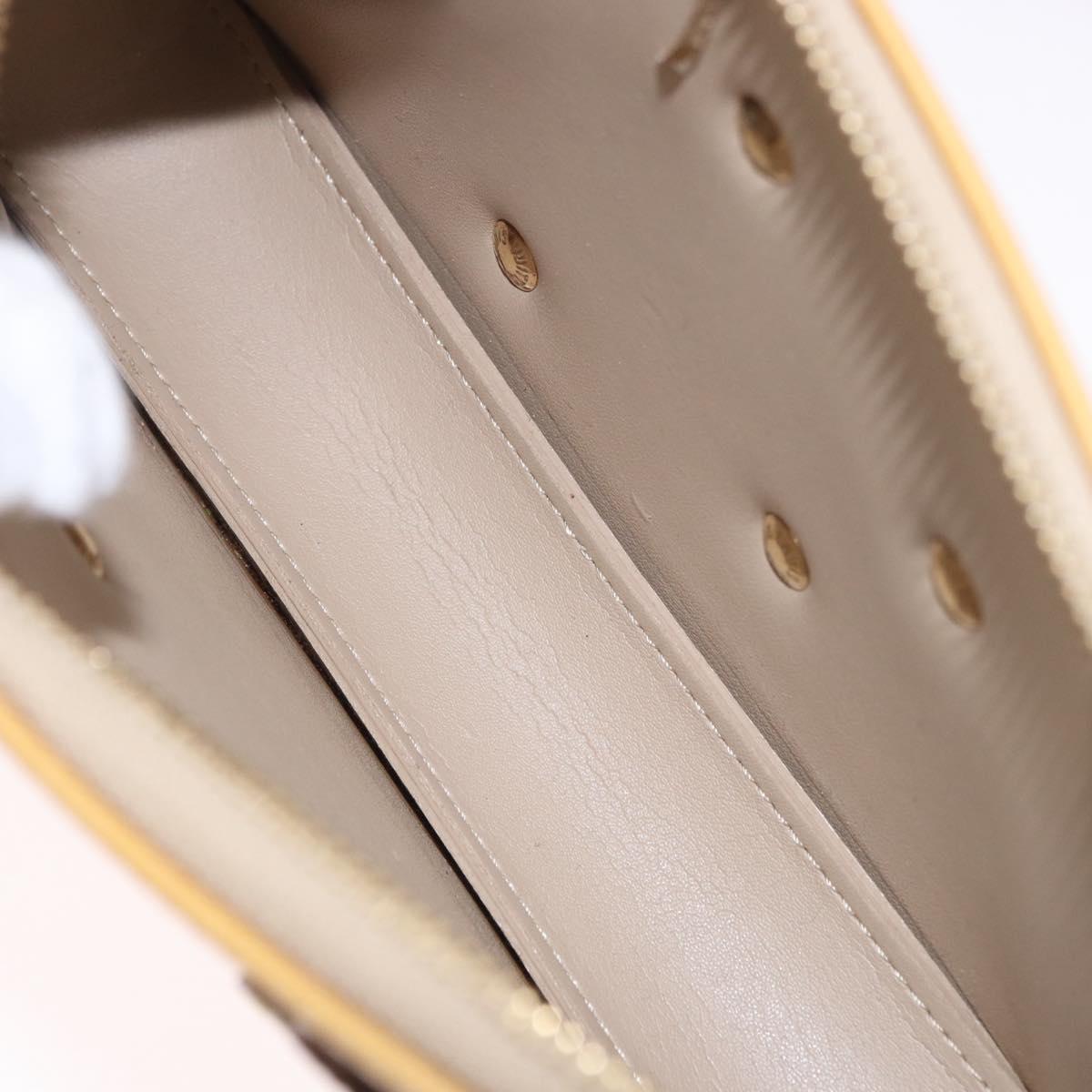 LOUIS VUITTON Vernis Lexington Accessory Pouch Flower Beige M92246 Auth ep14787