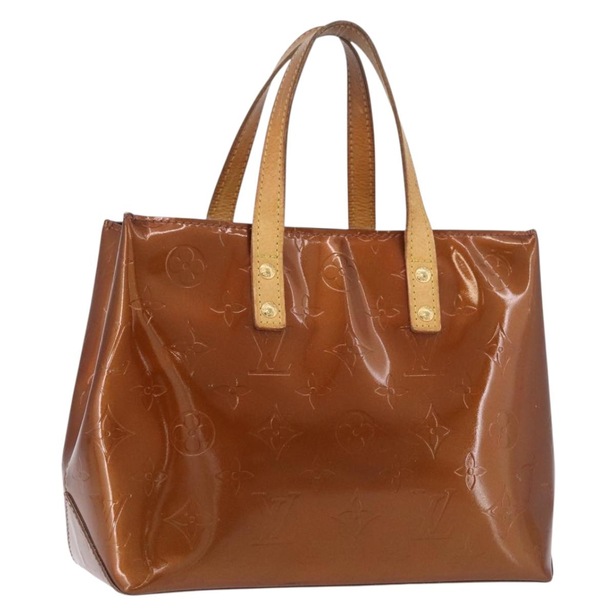 LOUIS VUITTON Monogram Vernis Reade PM Hand Bag Bronze M91146 LV Auth ep14791