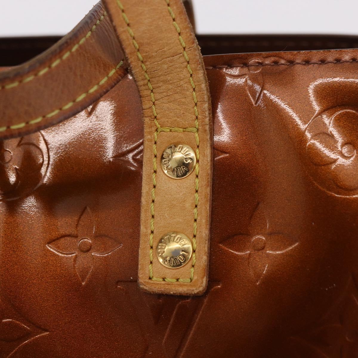 LOUIS VUITTON Monogram Vernis Reade PM Hand Bag Bronze M91146 LV Auth ep14791