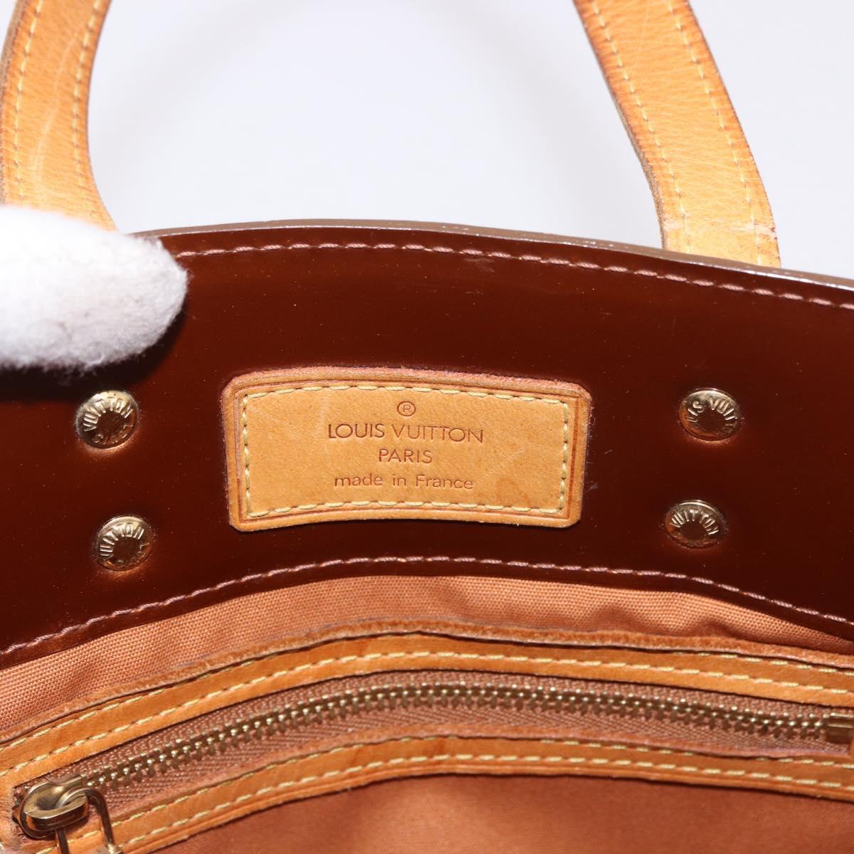 LOUIS VUITTON Monogram Vernis Reade PM Hand Bag Bronze M91146 LV Auth ep14791