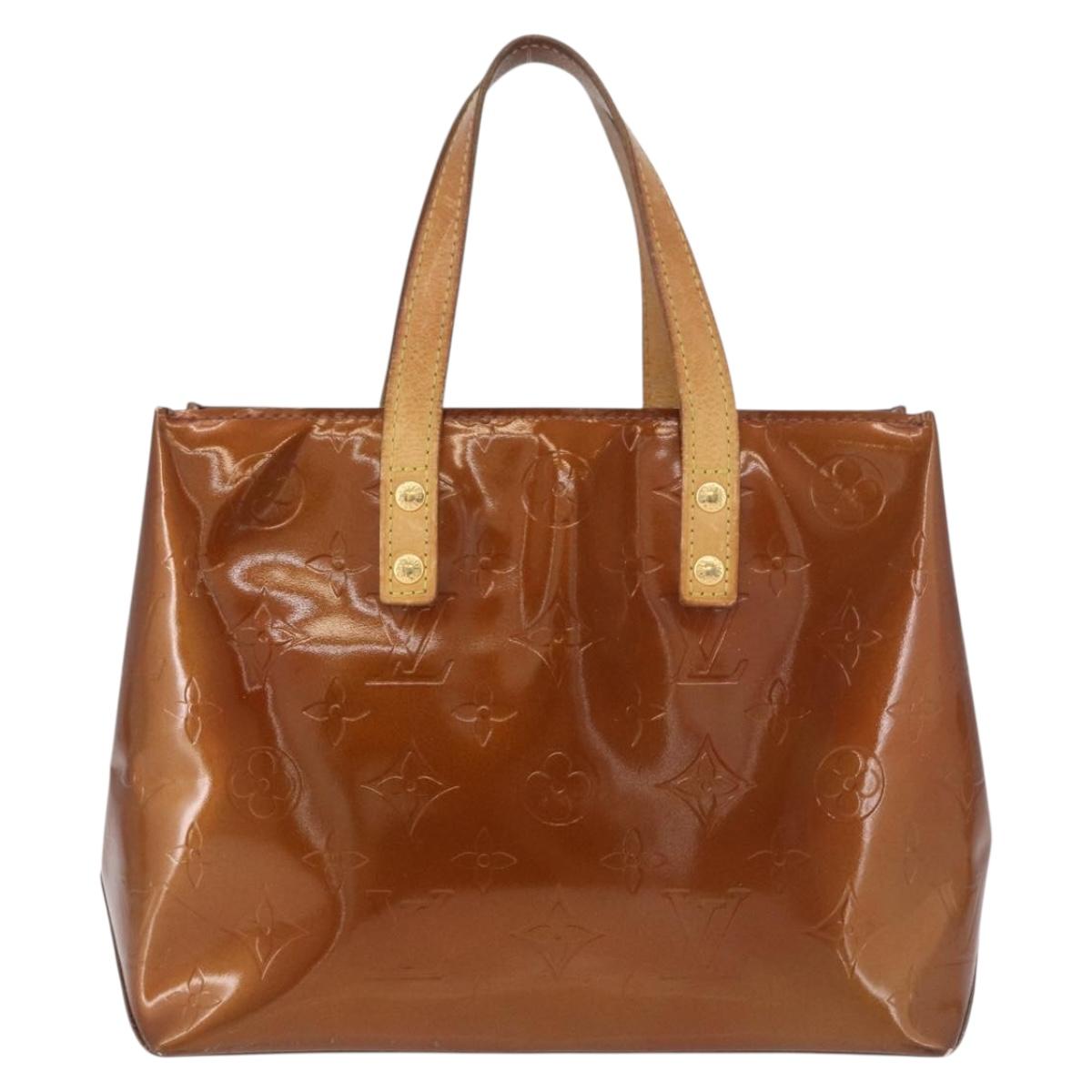 LOUIS VUITTON Monogram Vernis Reade PM Hand Bag Bronze M91146 LV Auth ep14791