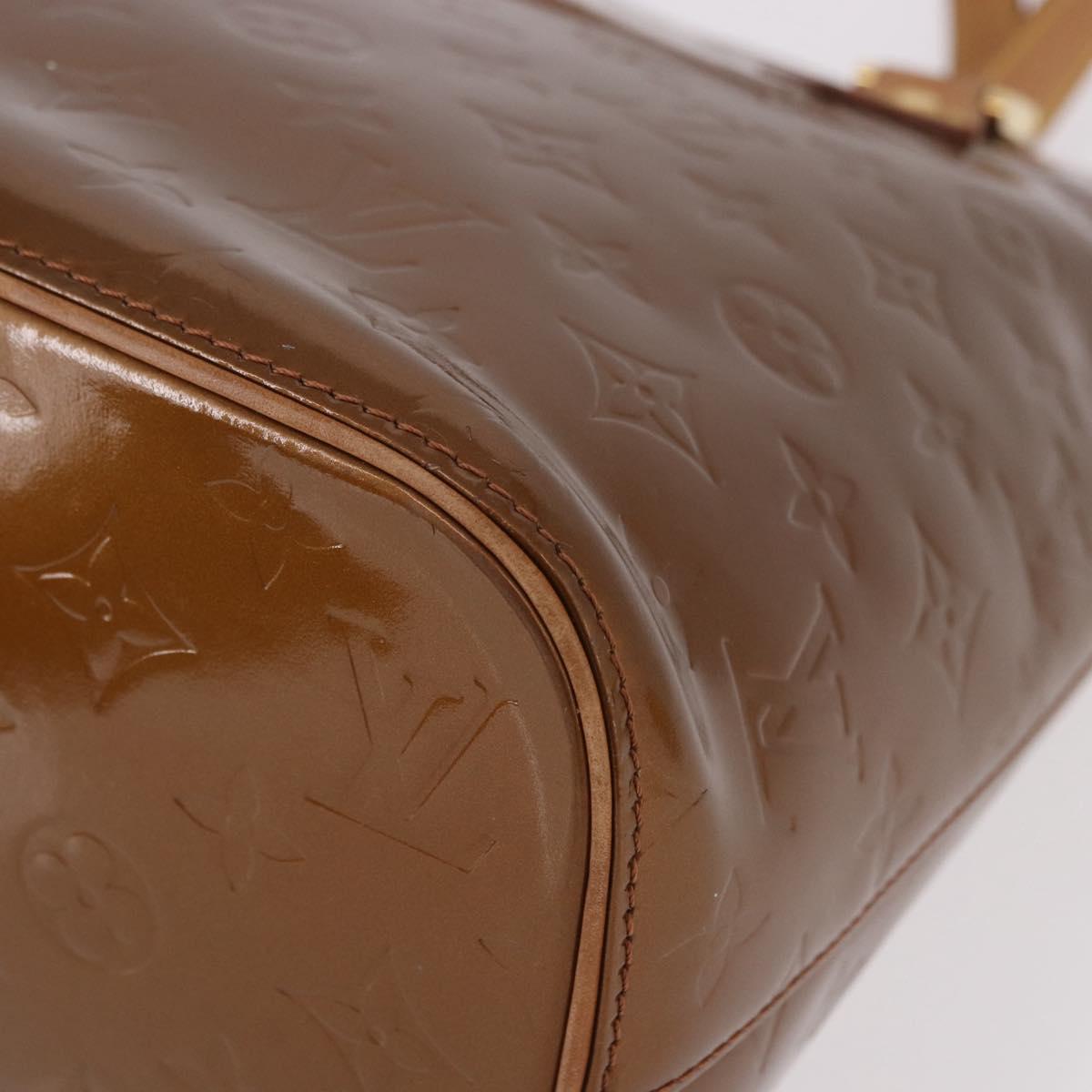 LOUIS VUITTON Monogram Vernis Houston Hand Bag Bronze M91122 LV Auth ep14792