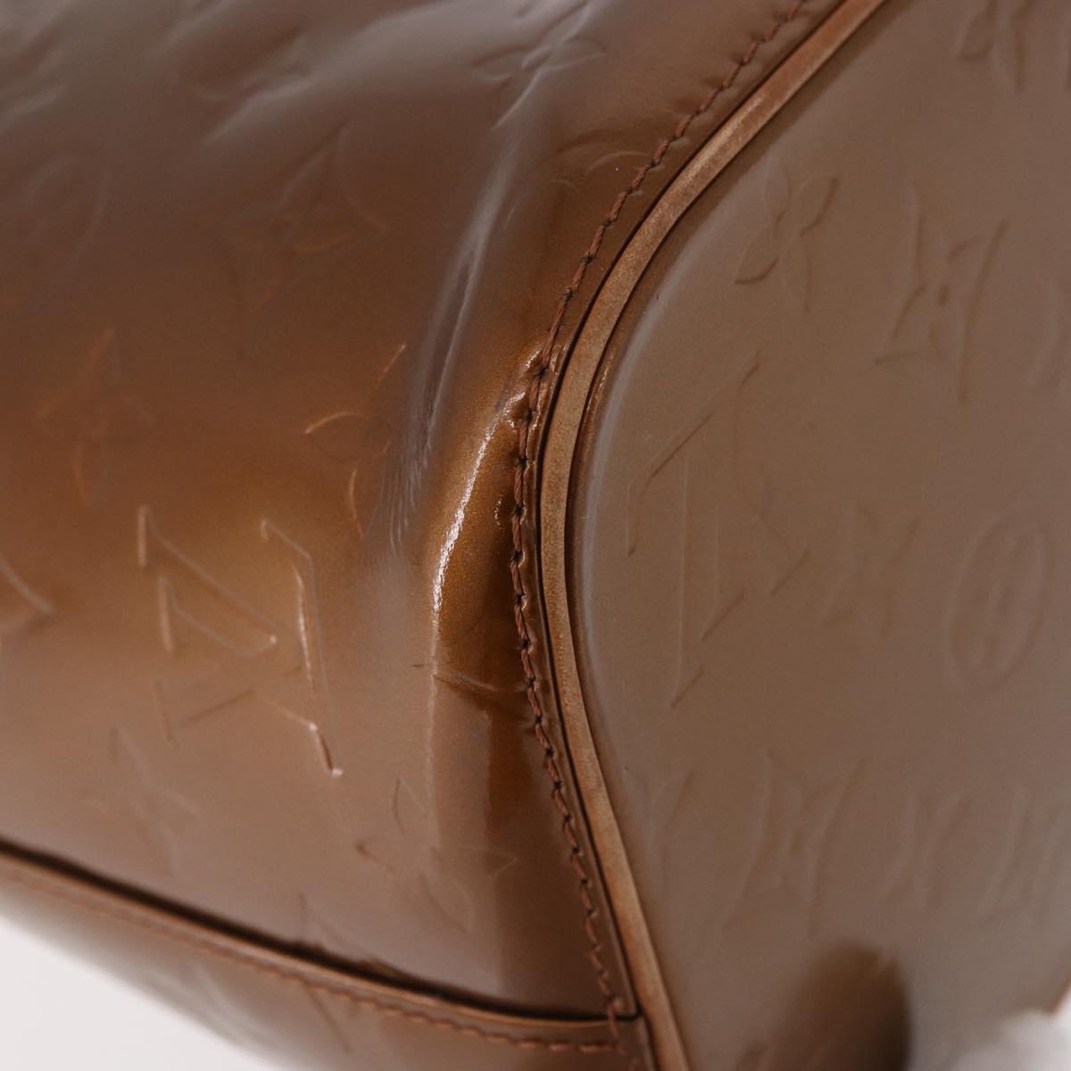 LOUIS VUITTON Monogram Vernis Houston Hand Bag Bronze M91122 LV Auth ep14792
