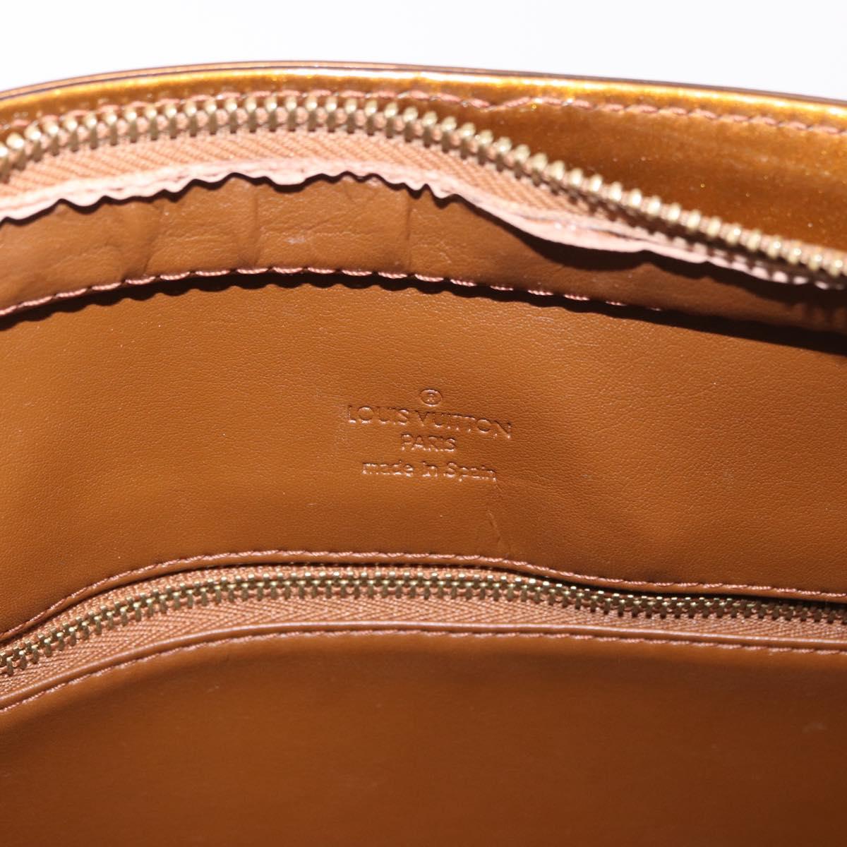 LOUIS VUITTON Monogram Vernis Houston Hand Bag Bronze M91122 LV Auth ep14792