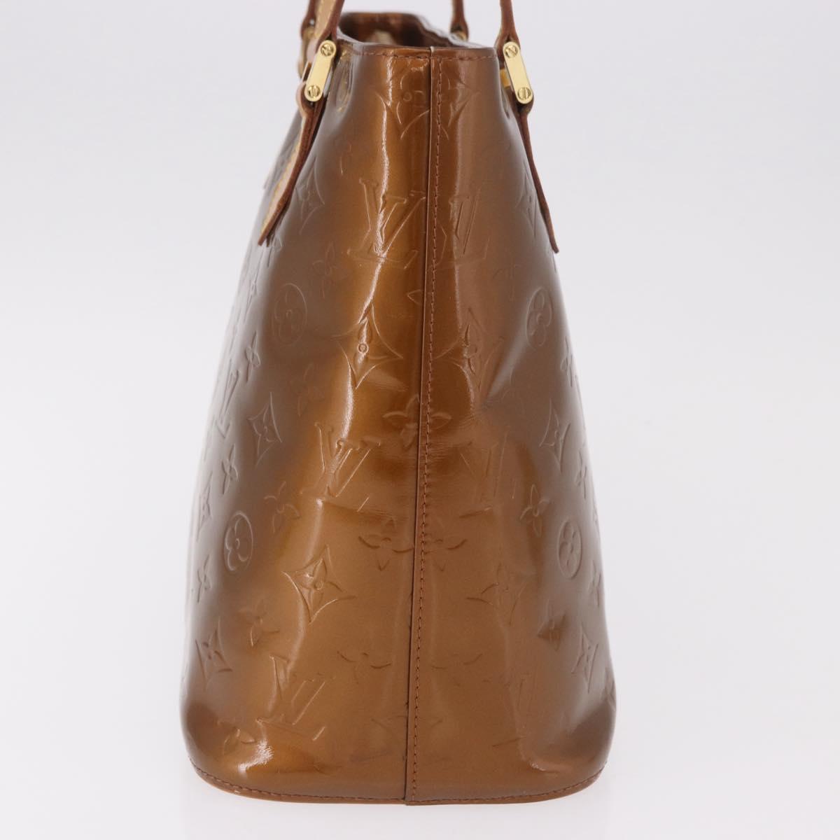 LOUIS VUITTON Monogram Vernis Houston Hand Bag Bronze M91122 LV Auth ep14792