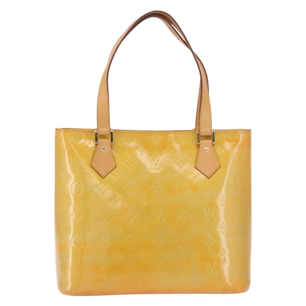 LOUIS VUITTON Monogram Vernis Houston Hand Bag Gris M91053 LV Auth ep14797