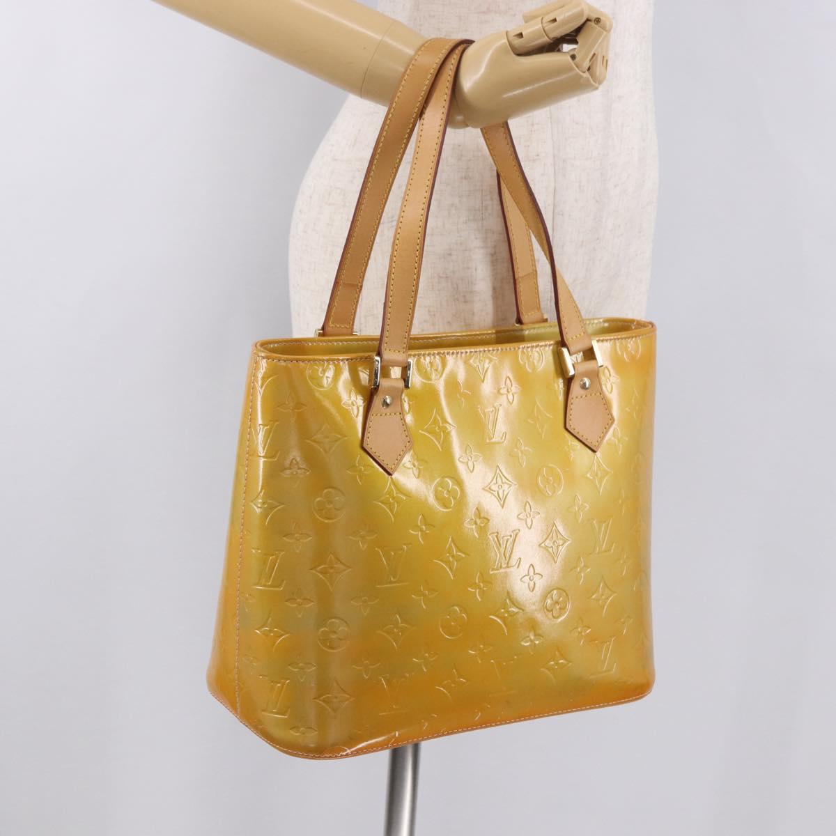 LOUIS VUITTON Monogram Vernis Houston Hand Bag Gris M91053 LV Auth ep14797