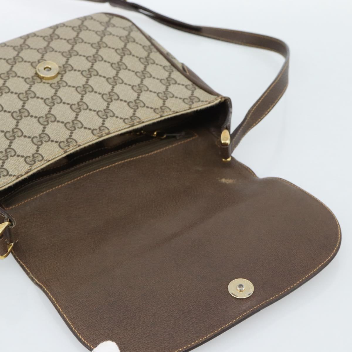 GUCCI GG Supreme Shoulder Bag PVC Beige Gold 001 115 4425 Auth ep14799