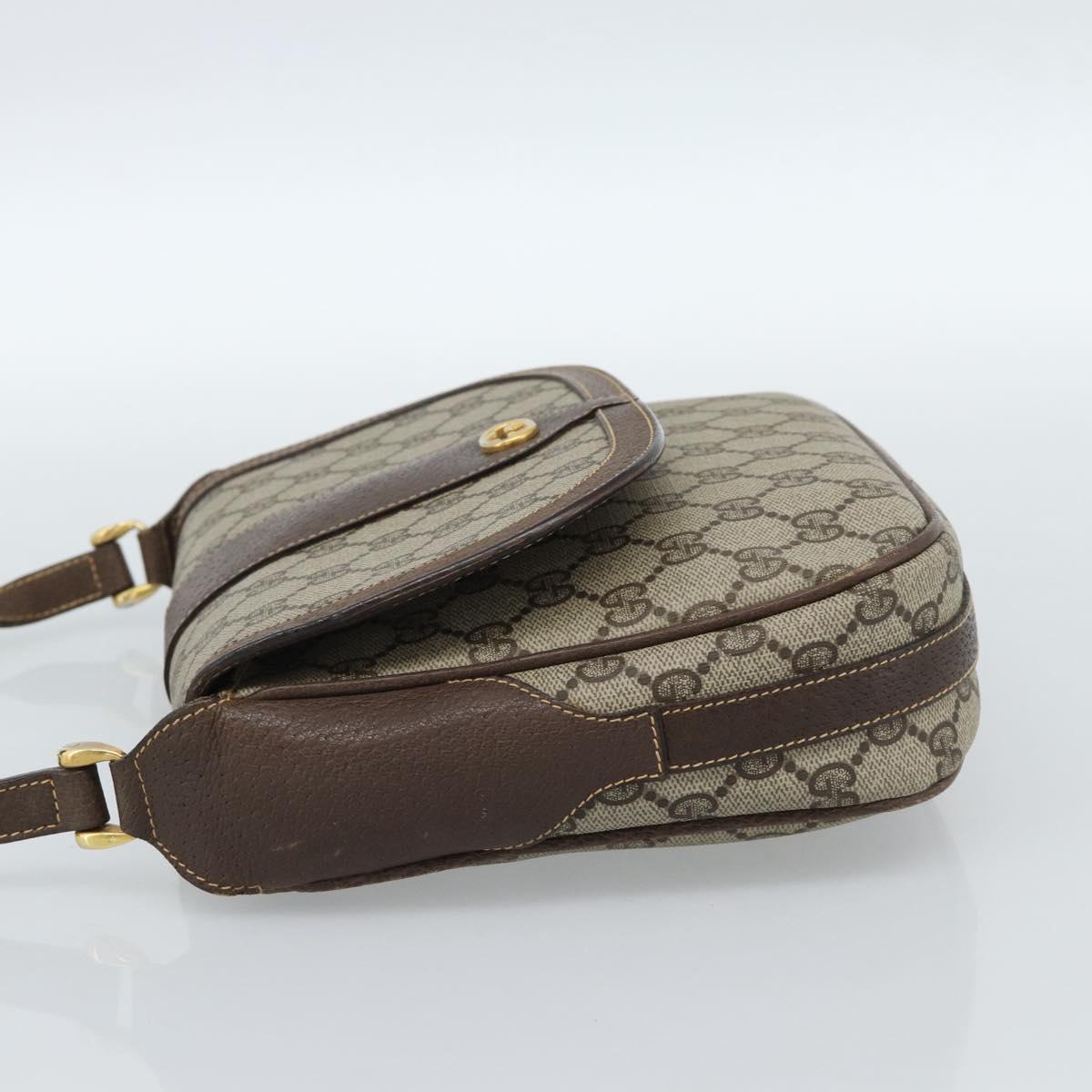 GUCCI GG Supreme Shoulder Bag PVC Beige Gold 001 115 4425 Auth ep14799