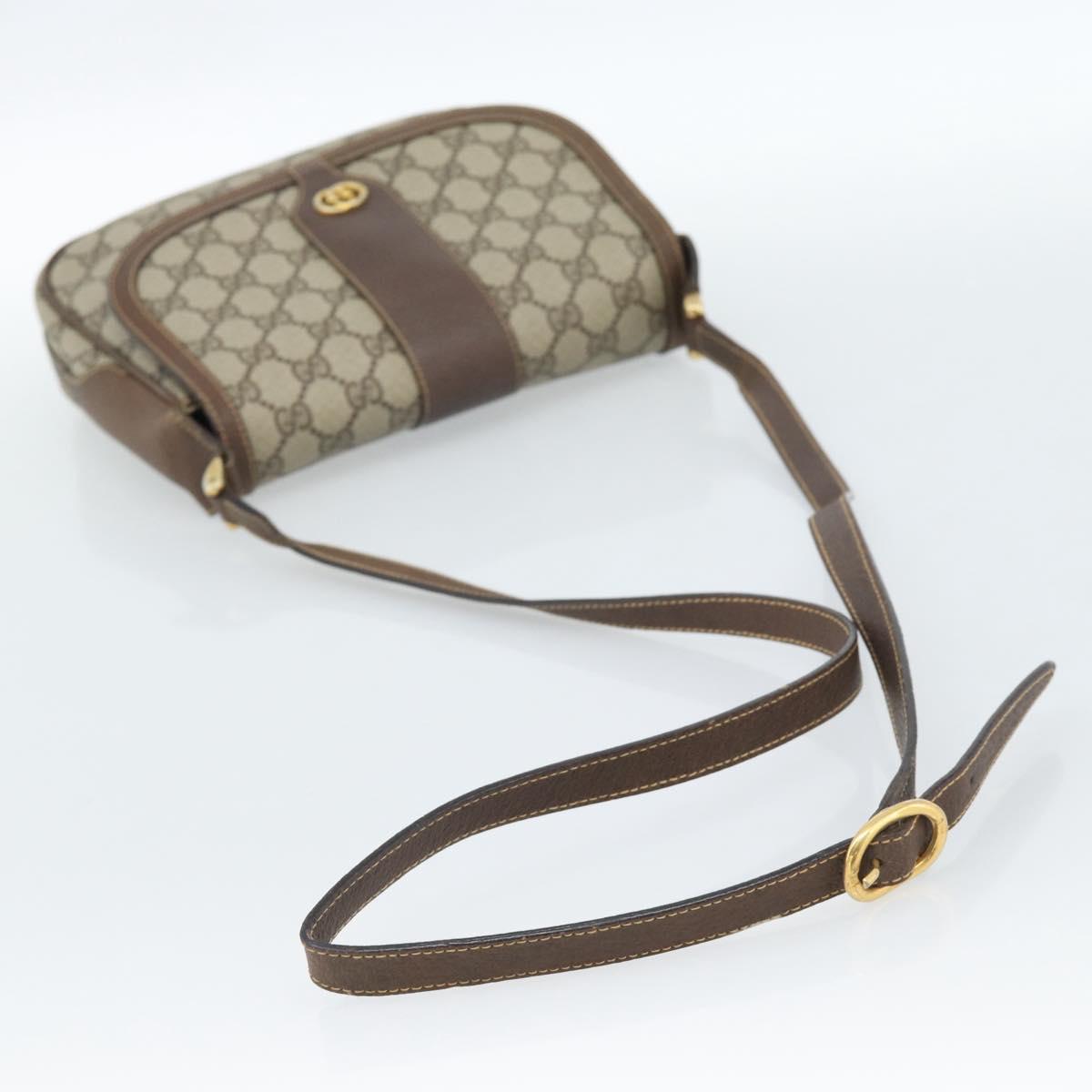 GUCCI GG Supreme Shoulder Bag PVC Beige Gold 001 115 4425 Auth ep14799