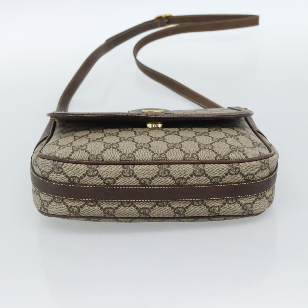 GUCCI GG Supreme Shoulder Bag PVC Beige Gold 001 115 4425 Auth ep14799