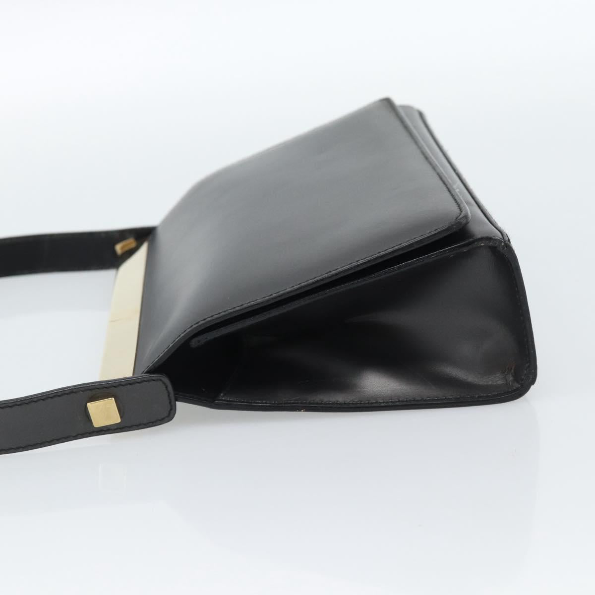 GUCCI Hand Bag Leather Gray Gold 001 2058 1928 0 Auth ep14800A