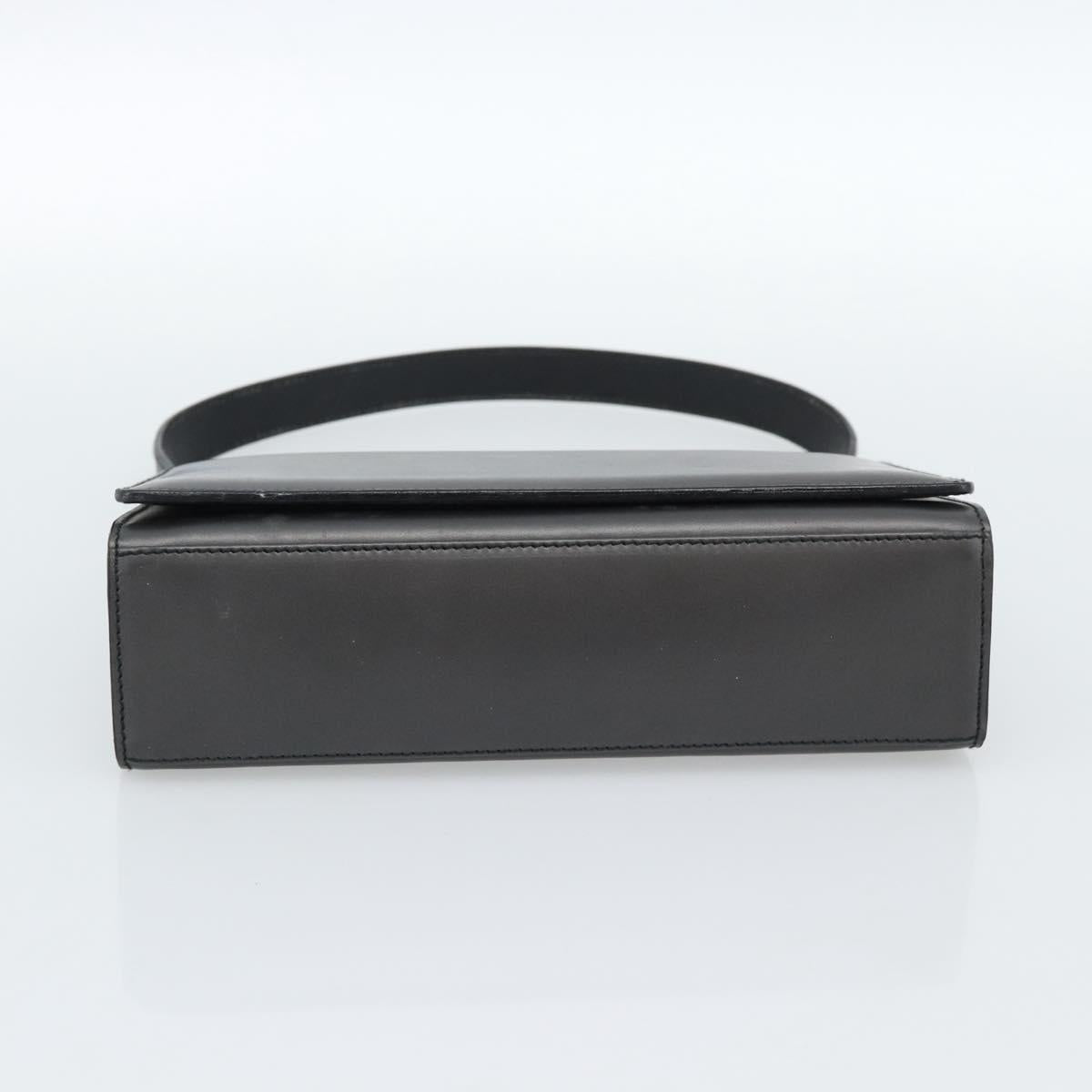 GUCCI Hand Bag Leather Gray Gold 001 2058 1928 0 Auth ep14800A