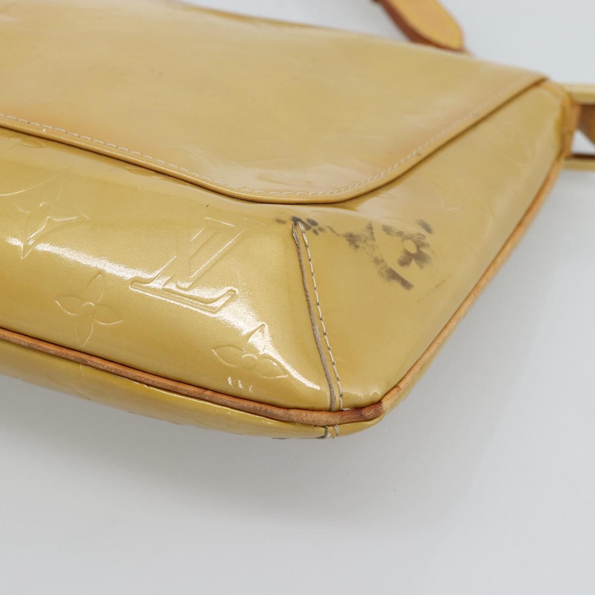 LOUIS VUITTON Monogram Vernis Thompson Street Bag Beige M91301 LV Auth ep14801
