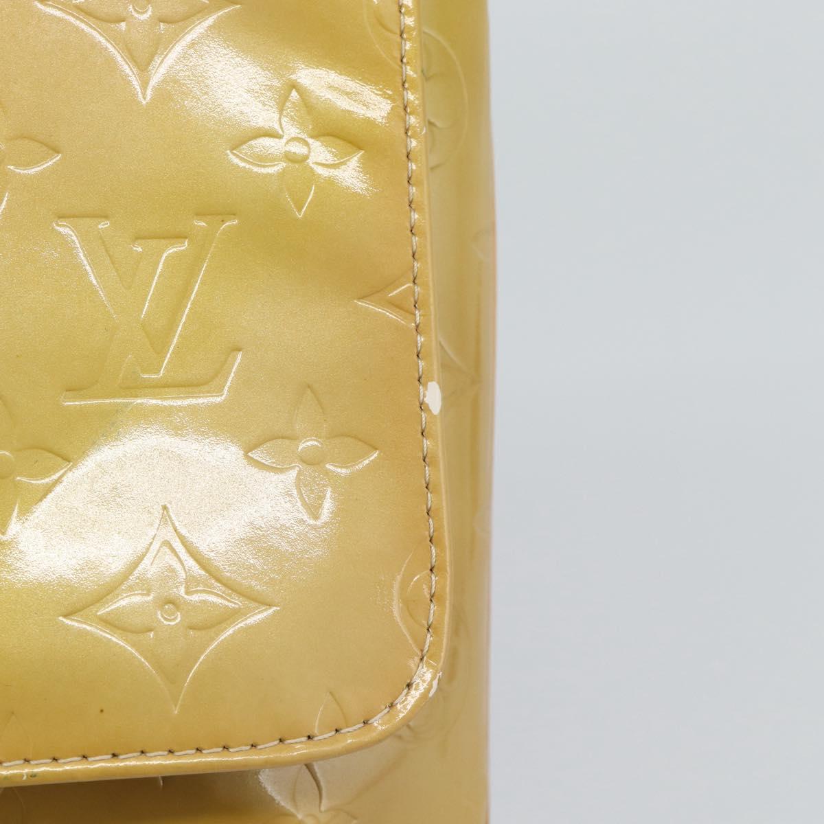LOUIS VUITTON Monogram Vernis Thompson Street Bag Beige M91301 LV Auth ep14801