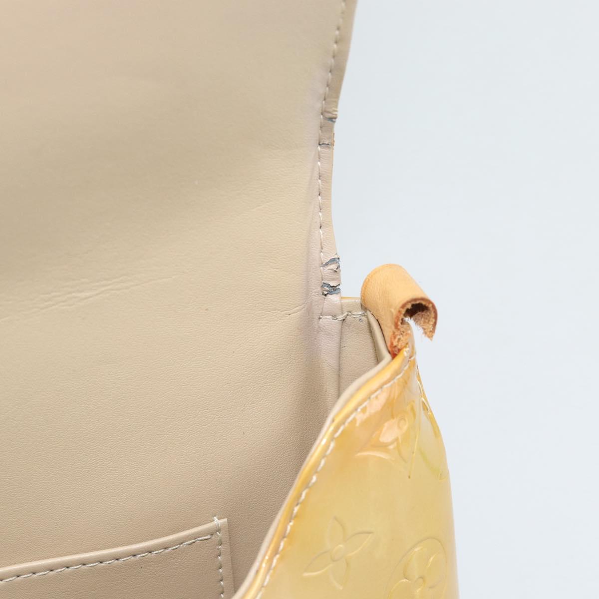LOUIS VUITTON Monogram Vernis Thompson Street Bag Beige M91301 LV Auth ep14801