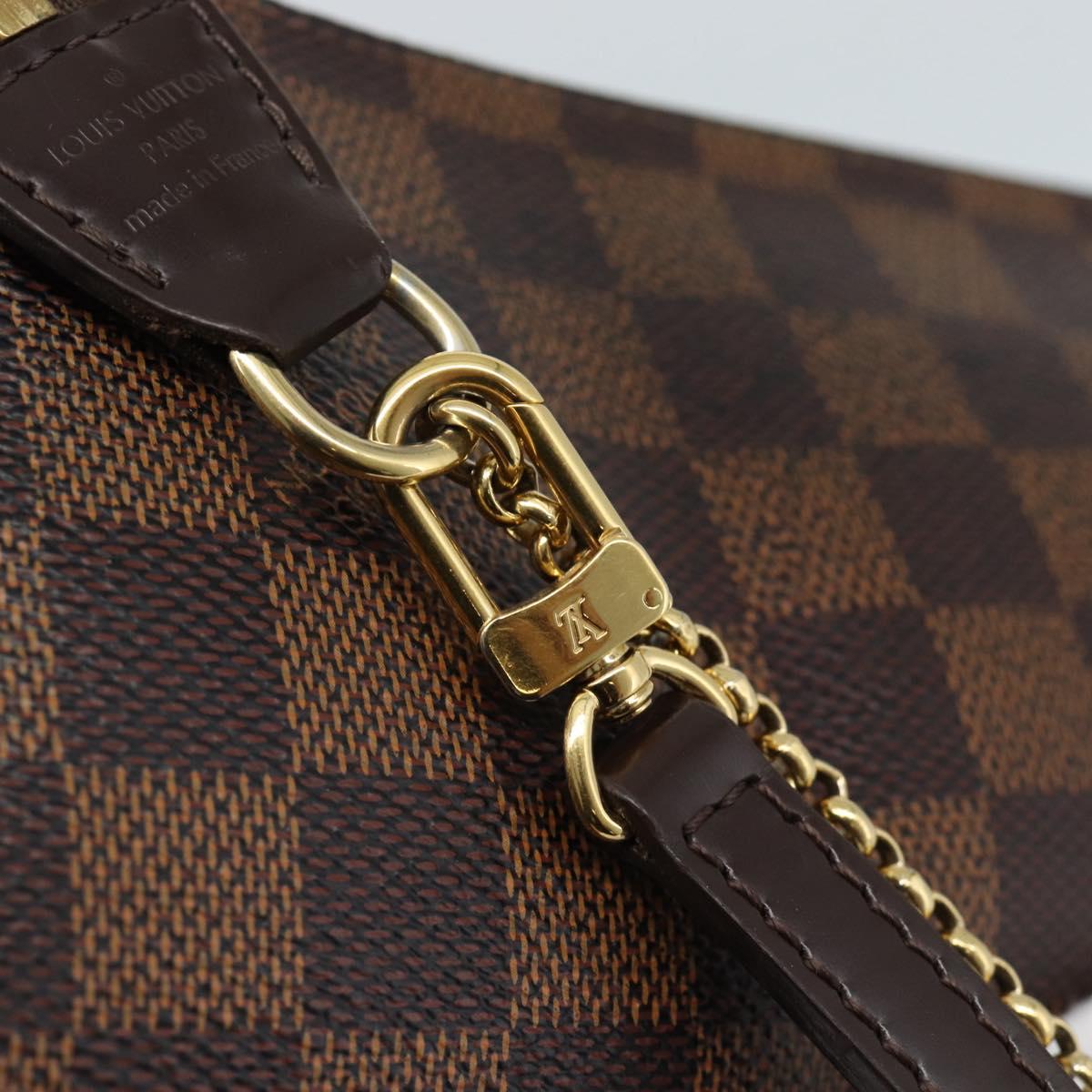 LOUIS VUITTON Damier Ebene Eva Shoulder Bag N55213 LV Auth ep14802A