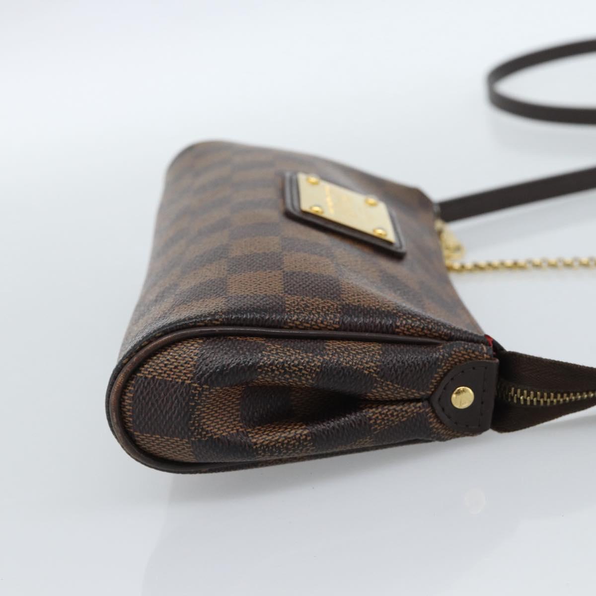 LOUIS VUITTON Damier Ebene Eva Shoulder Bag N55213 LV Auth ep14802A