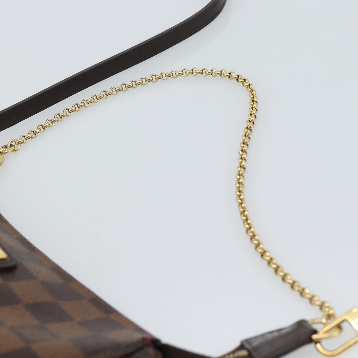 LOUIS VUITTON Damier Ebene Eva Shoulder Bag N55213 LV Auth ep14802A