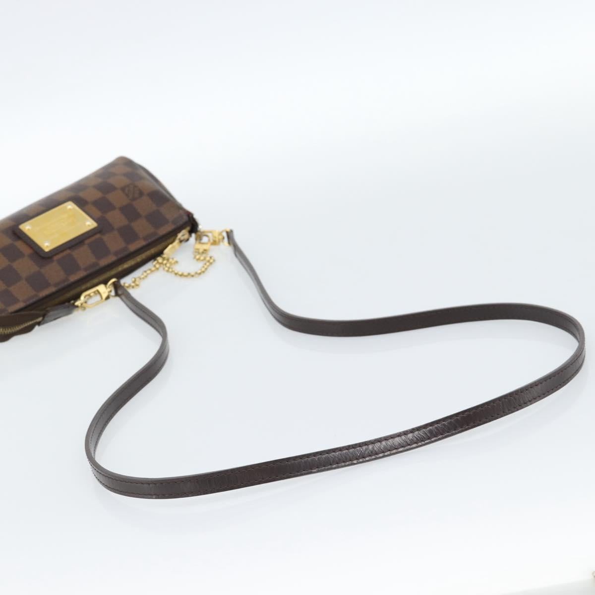 LOUIS VUITTON Damier Ebene Eva Shoulder Bag N55213 LV Auth ep14802A
