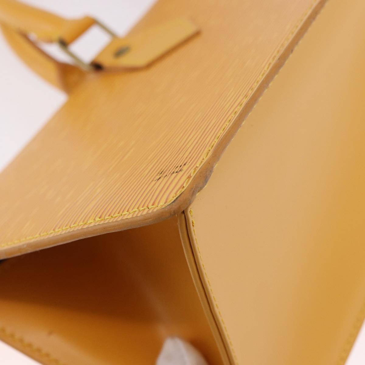 LOUIS VUITTON Epi Sac Triangle Hand Bag Yellow M52099 LV Auth ep14809