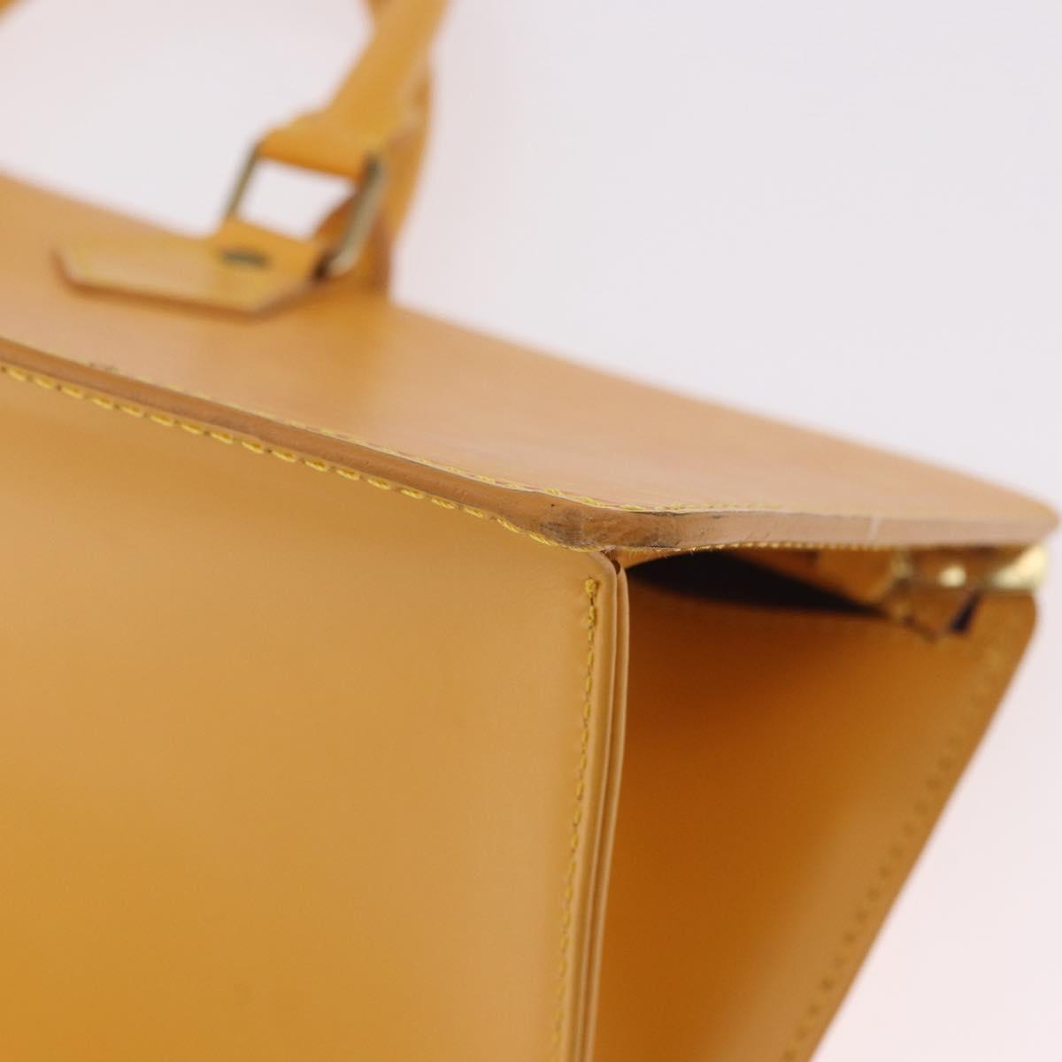 LOUIS VUITTON Epi Sac Triangle Hand Bag Yellow M52099 LV Auth ep14809