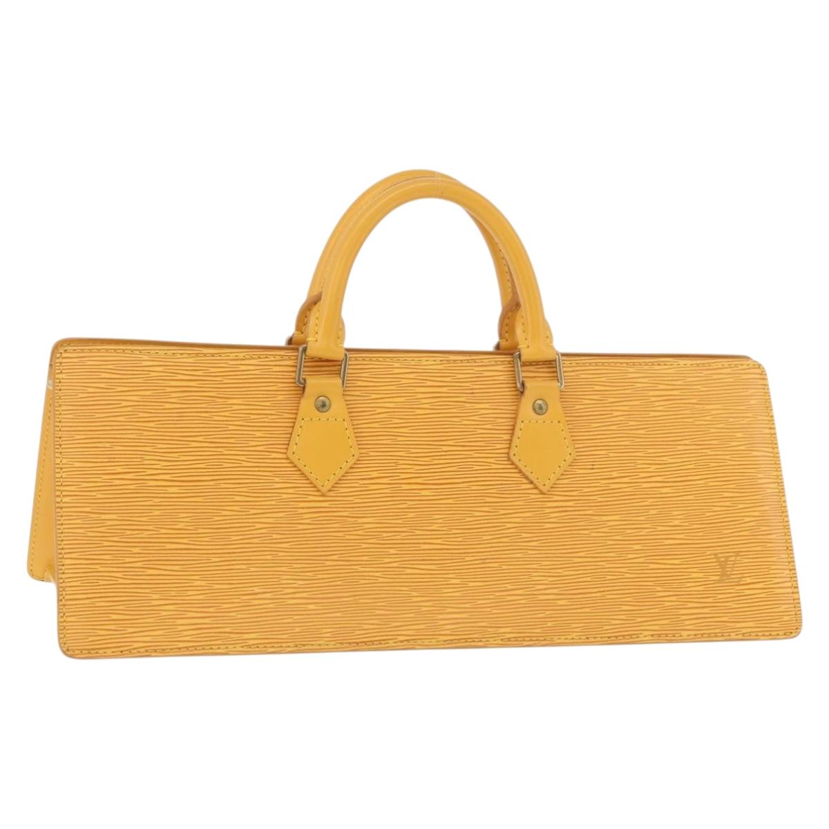 LOUIS VUITTON Epi Sac Triangle Hand Bag Yellow M52099 LV Auth ep14809