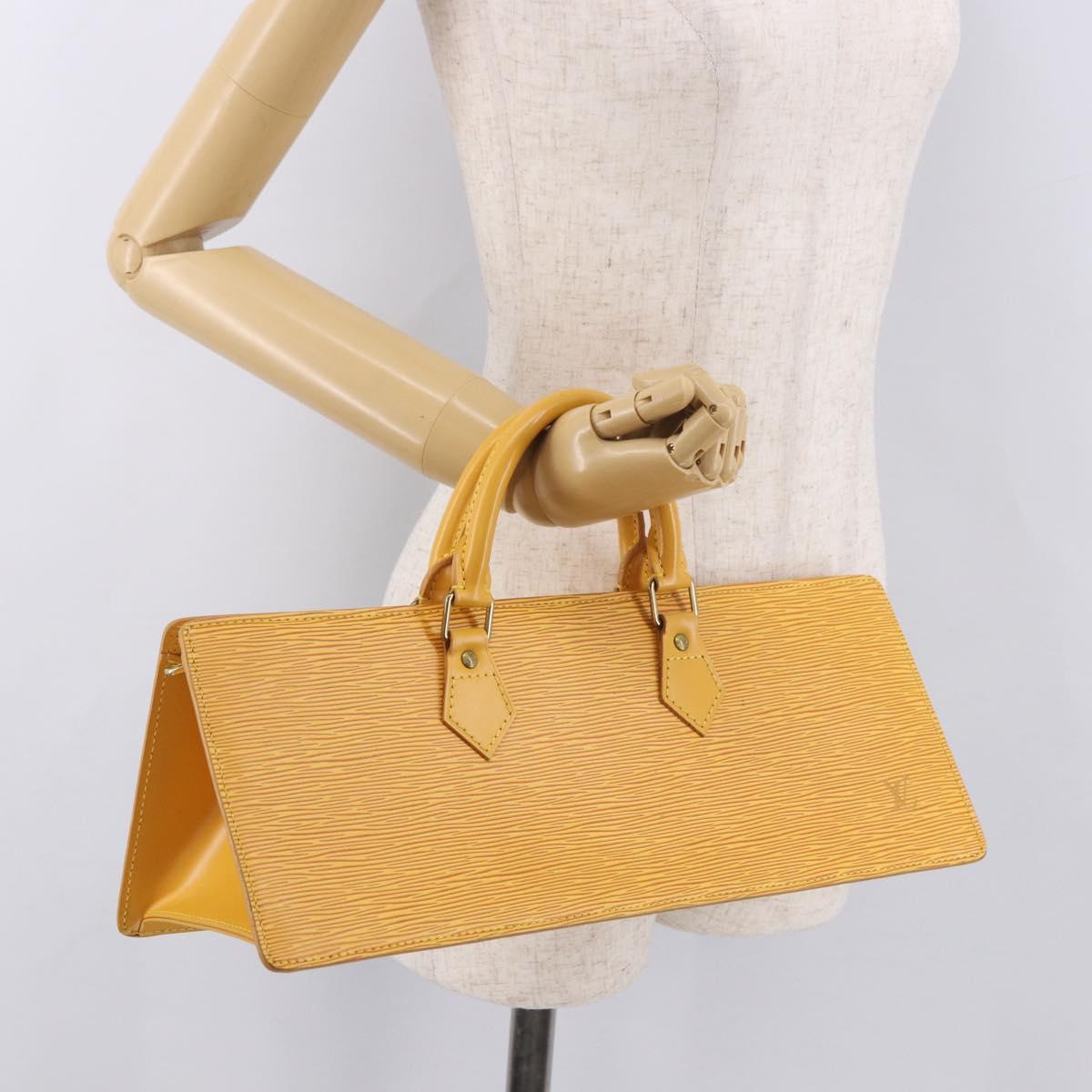 LOUIS VUITTON Epi Sac Triangle Hand Bag Yellow M52099 LV Auth ep14809