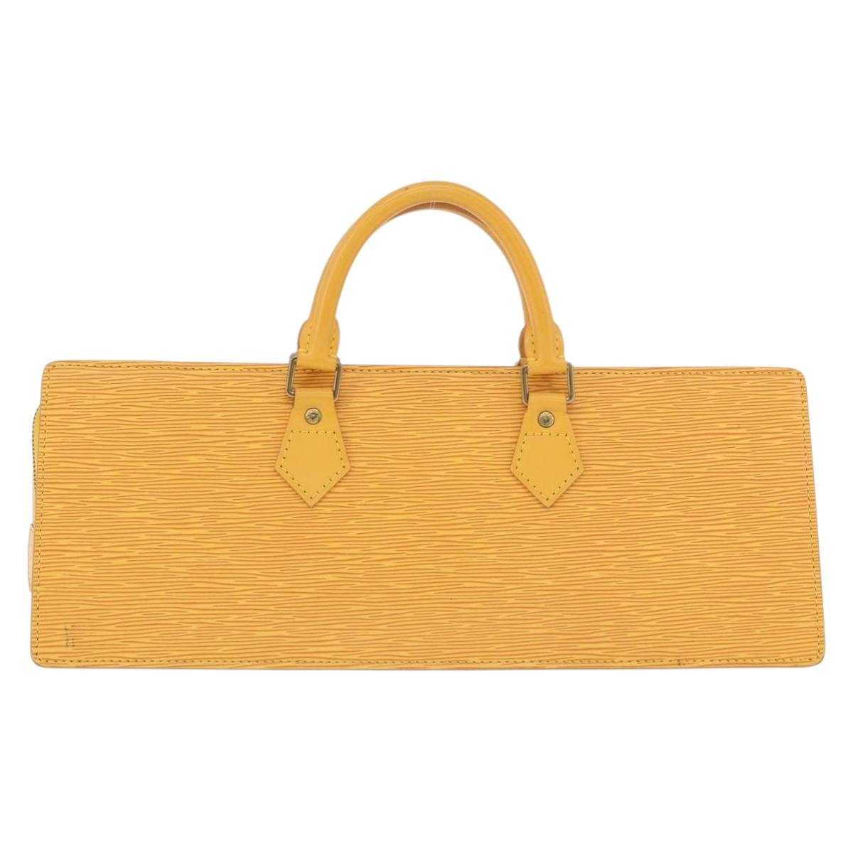 LOUIS VUITTON Epi Sac Triangle Hand Bag Yellow M52099 LV Auth ep14809