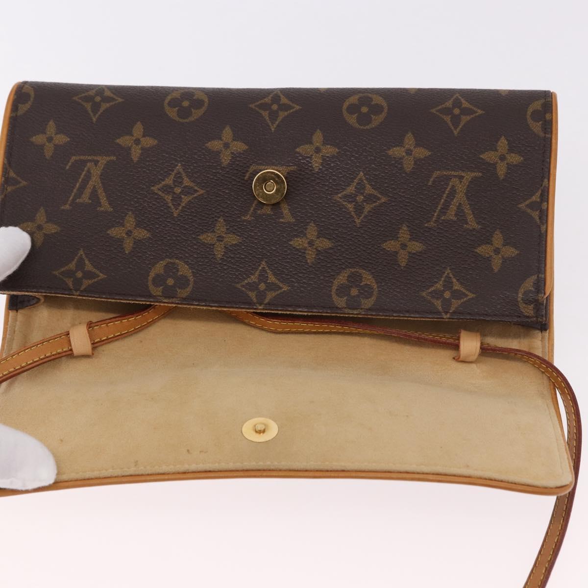 LOUIS VUITTON Monogram Pochette Twin GM Shoulder Bag M51852 LV Auth ep14810