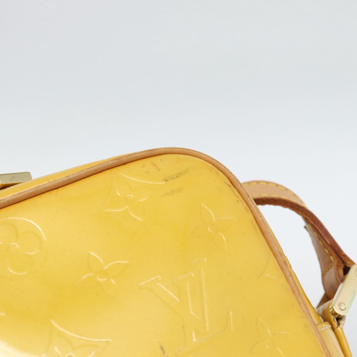 LOUIS VUITTON Monogram Vernis Wooster Bag Lime Yellow M91075 LV Auth ep14811