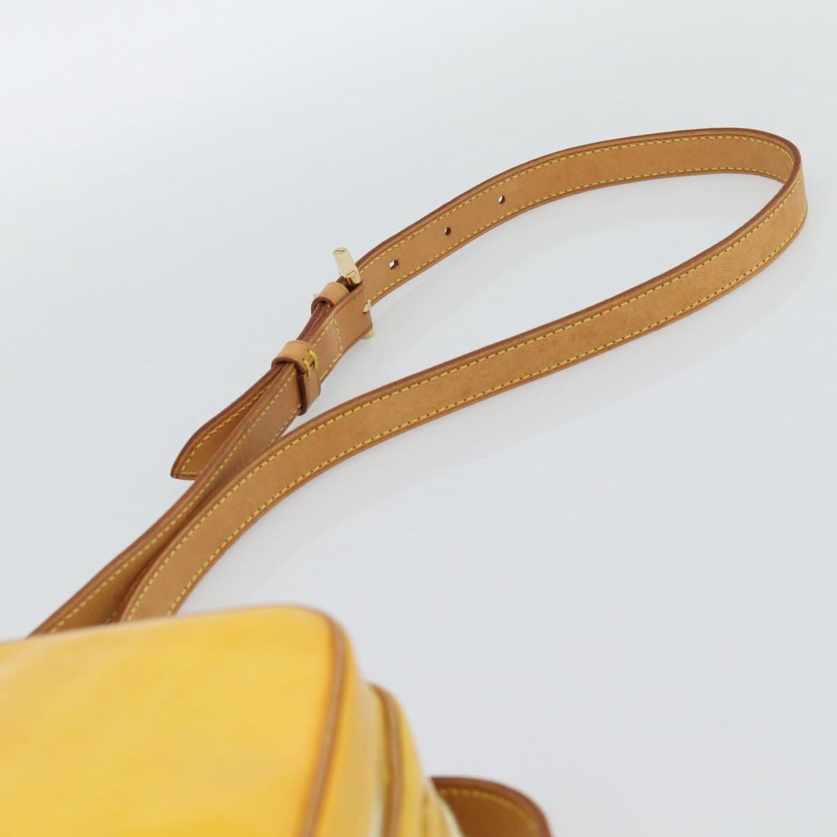 LOUIS VUITTON Monogram Vernis Wooster Bag Lime Yellow M91075 LV Auth ep14811