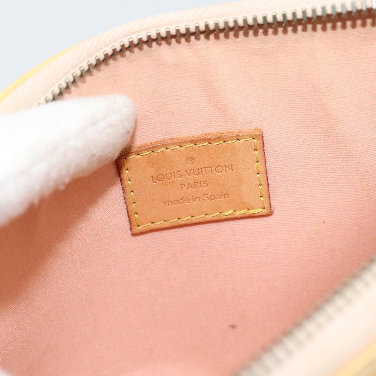 LOUIS VUITTON Vernis Mallory Square Pouch Marshmallow Pink M91292 Auth ep14815