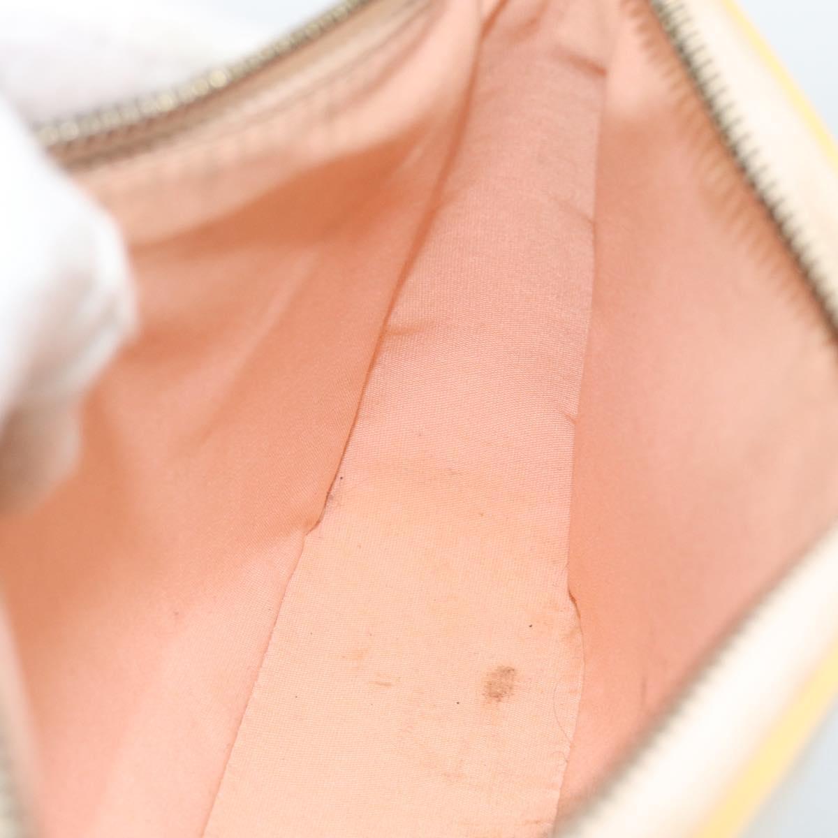 LOUIS VUITTON Vernis Mallory Square Pouch Marshmallow Pink M91292 Auth ep14815