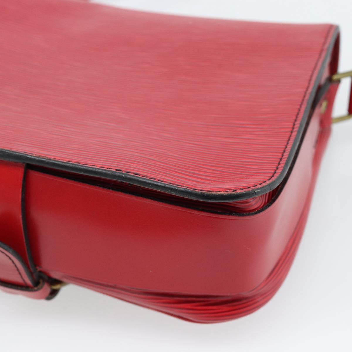LOUIS VUITTON Epi Cartouchiere MM Shoulder Bag Red M52247 LV Auth ep14826