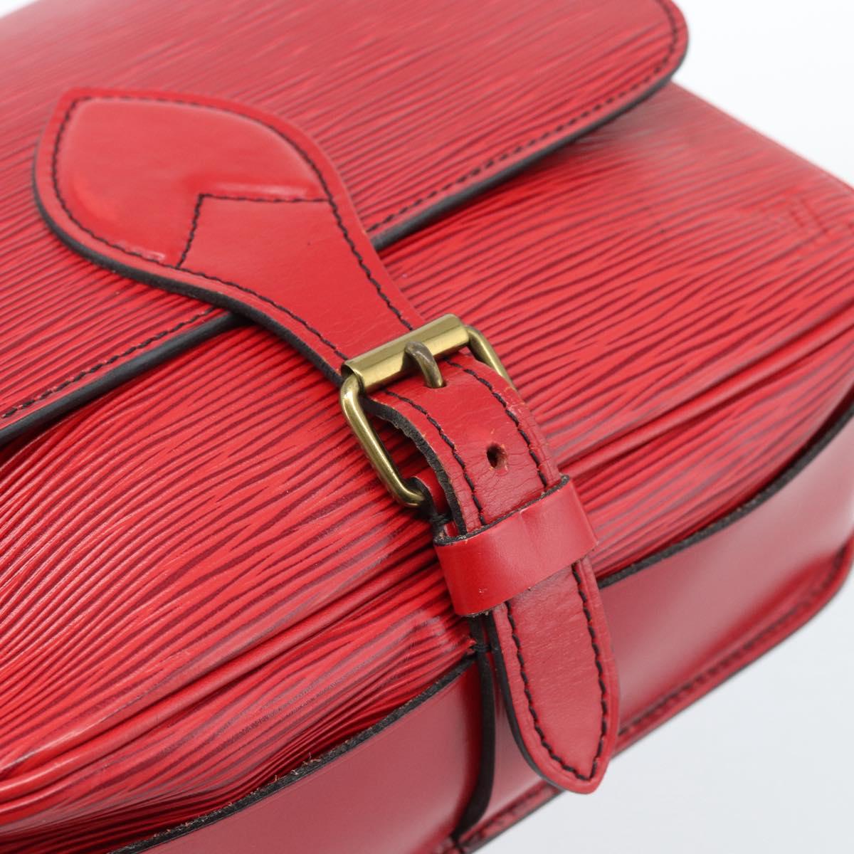 LOUIS VUITTON Epi Cartouchiere MM Shoulder Bag Red M52247 LV Auth ep14826