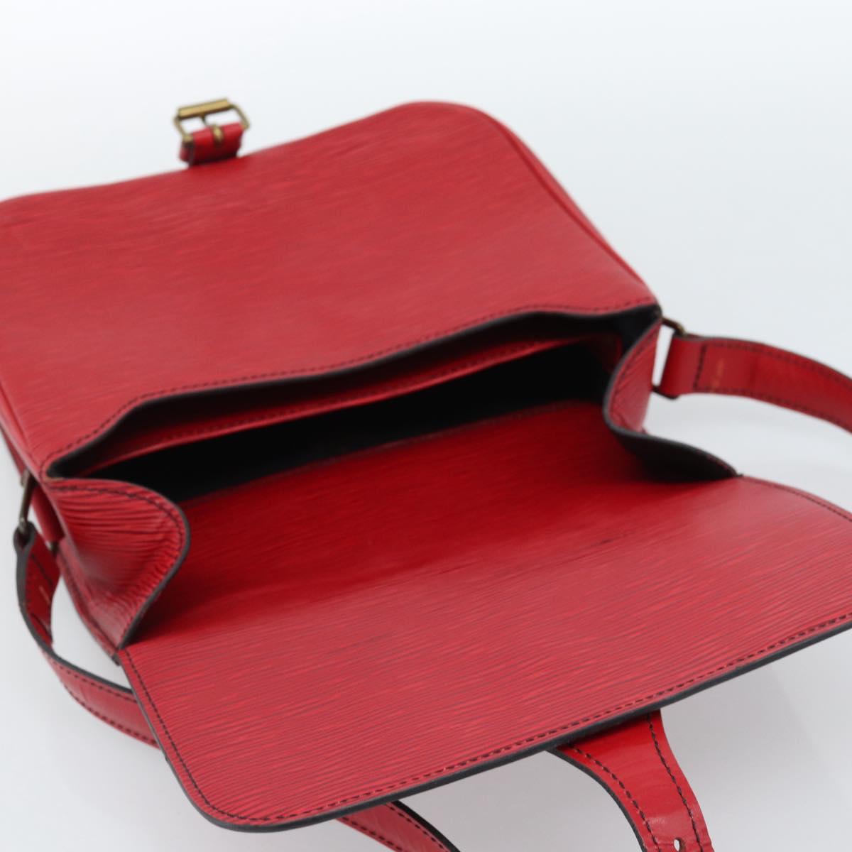 LOUIS VUITTON Epi Cartouchiere MM Shoulder Bag Red M52247 LV Auth ep14826