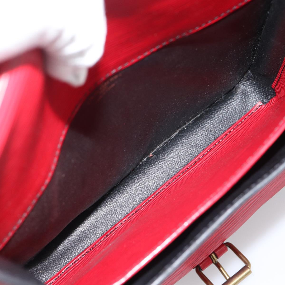 LOUIS VUITTON Epi Cartouchiere MM Shoulder Bag Red M52247 LV Auth ep14826