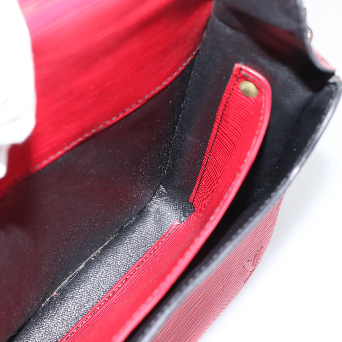LOUIS VUITTON Epi Cartouchiere MM Shoulder Bag Red M52247 LV Auth ep14826